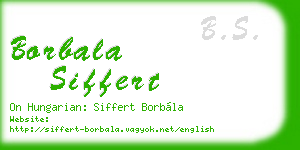 borbala siffert business card